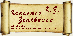 Krešimir Zlatković vizit kartica